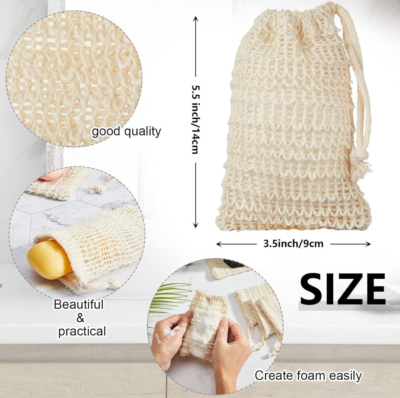 Exfoliating Soap Bag & Tray