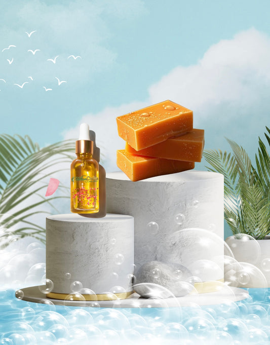 Papaya Soap & 1oz Bottle of Rose Oil